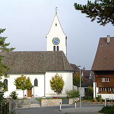 Blick auf die Kirche von Wildberg.
